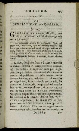 Cap. IV. De Generatione Animalium