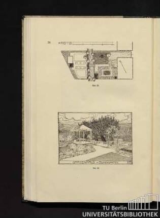 Abb. 27. / Abb. 28. Gartenhaus im Blumengarten.