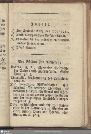 Bey Göschen sind erschienen ...