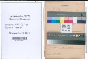 Entnazifizierung Karl Braunschmidt , geb. 06.04.1897 (Lehrer)