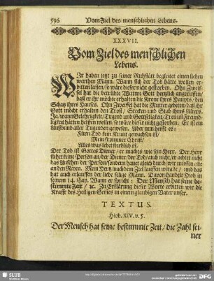 XXXVII. Vom Ziel des menschlichen Lebens