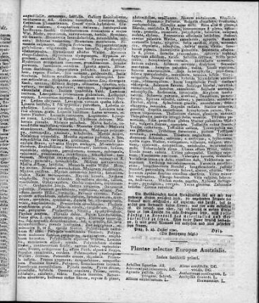 Plantae selectae Europae Austrialis