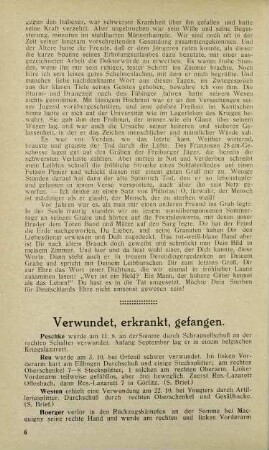 6, Verwundet, erkrankt, gefangen