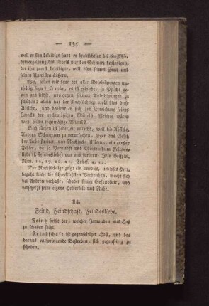 84. Feind, Feindschaft, Feindesliebe.