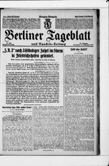 Berliner Tageblatt und Handels-Zeitung, Morgen-Ausgabe