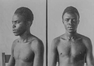 Männerportrait : Anthropometrische Aufnahme eines Mannes