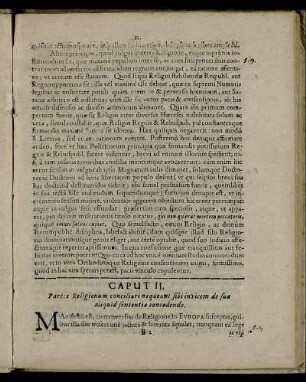 Caput II. Partes Religionum conciliari nequeunt sibi in vicem de suæ aliquid sententia concedendo.