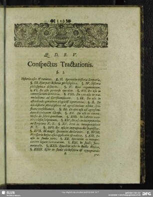 Conspectus Tractationis