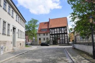 Quedlinburg - Fachwerkhäuser : Sanierte Häuser in der Goldstraße/Schmale Straße, aufgenommen am 21. April 2014 in Quedlinburg. Foto Uwe Gerig