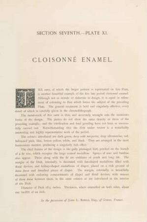 Plate XI. Cloisonné enamel