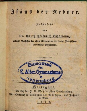 Isäus der Redner