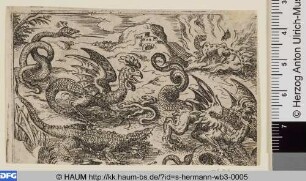 Krokodil, Schlange, Salamander und Greife