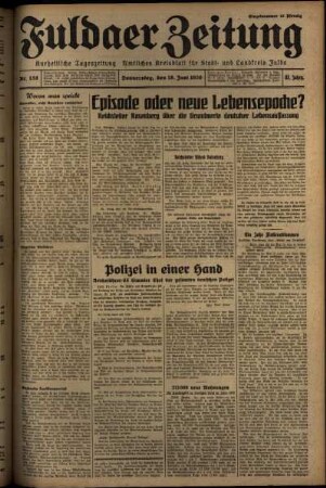 Ausgabe vom Donnerstag, den 18. Juni 1936.