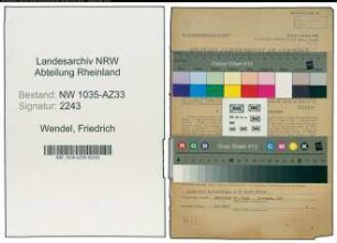 Entnazifizierung Friedrich Wendel , geb. 23.07.1903 (Bergmann)