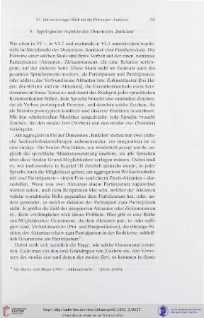 5. Typologische Aspekte der Dimension "Junktion"