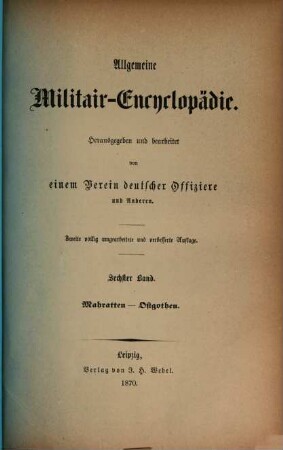 Allgemeine Militair-Encyclopädie, 6. Mahratten - Ostgothen