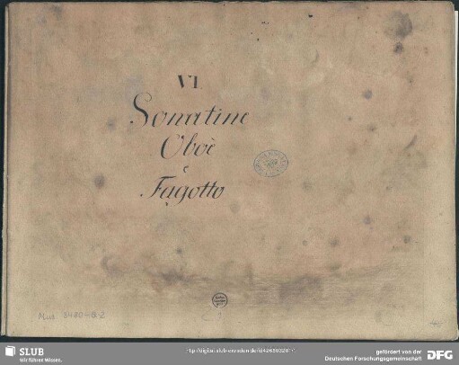 6 Sonatas - Mus.3480-Q-2 : ob, fag, cemb