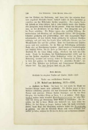 § 39. Rudolf von Habsburg; 1273 - 1291