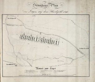 WHK 41 Hessische Revüen und Manöver: Karte des Lagers auf dem Hardtfeld, 1846
