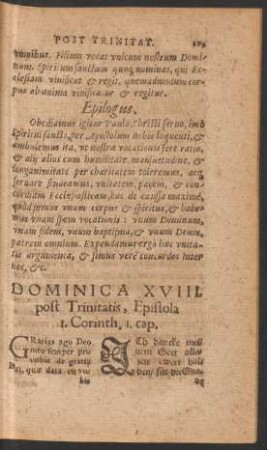 Dominica XVIII. post Trinitatis ...