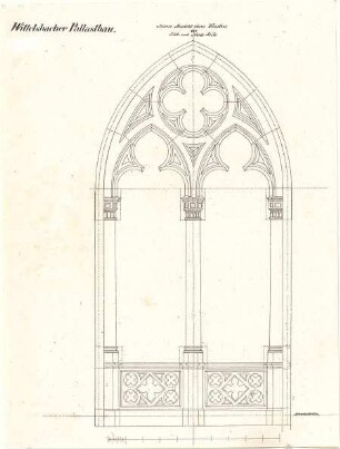Gärtner, Friedrich von; München; Wittelsbacherpalast - Fenster (Ansicht)