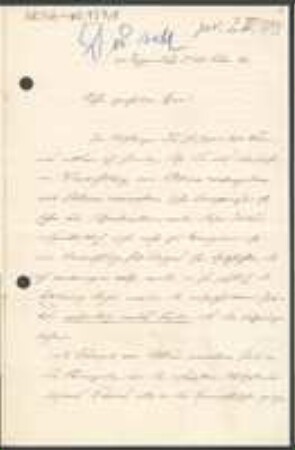 Brief von Anton Duschl an Unbekannt