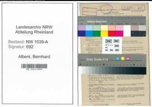 Entnazifizierung Bernhard Albers , geb. 02.09.1918 ()