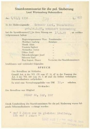 Gresser, Karl