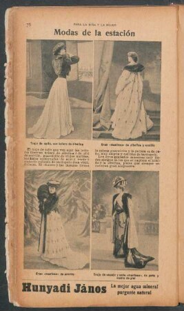 Modas de la estación : Para la niña y la mujer