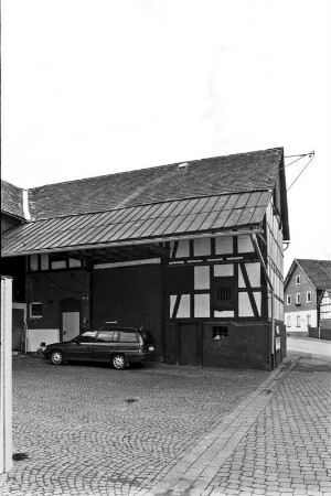 Scheune (Scheune, Fachwerk); Hatzfeld, Hainstraße 3