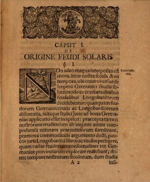 Dissertationem Primam Historico-Juridicam De Bonis Germaniæ Feuda Solaria Germanice Sonnen-Lehne Dictis