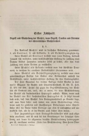 Handbuch des österreichischen und gesammten deutschen Wechselrechtes : Zum Gebrauche für Richter, Advokaten, Studierende u. Geschäftsleute
