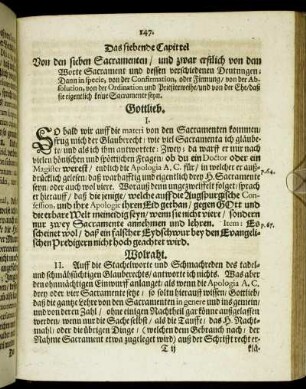 Das siebende Capittel Von den sieben Sacramenten [...]