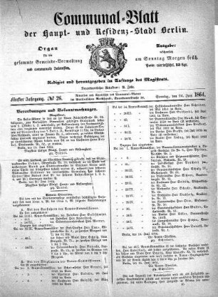 1864,26: No. 26, 26. Juni 1864
