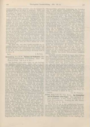 409-410 [Rezension] Deisenberg, W., Theismus und Pantheismus