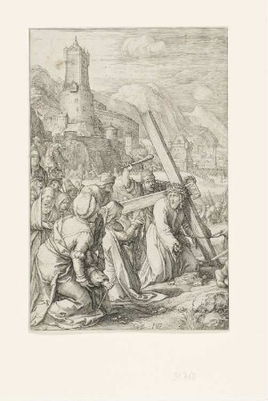 Kreuztragung, Blatt 9 der Folge "Passion Christi"