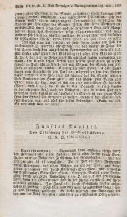 Fünftes Kapitel. Von Erlöschung der Verbindlichkeiten. (L. R. S. 1234-1314.)