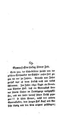 Gymnasiasten-Unfug älterer Zeit
