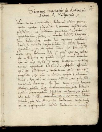 Alexander von Suchten: De antimonio, lat., Ausz.