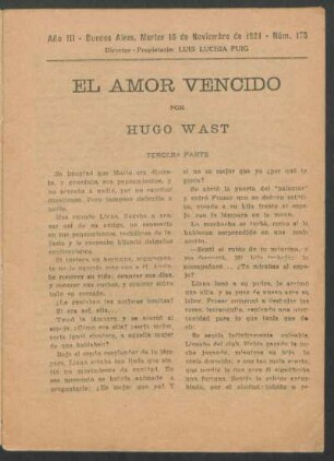 1921017500: El amor vencido : tercera parte
