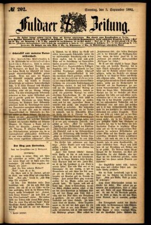 Ausgabe vom Sonntag, den 03. September 1882.