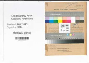 Entnazifizierung Benno Holthaus , geb. 04.05.1898 (Arzt)
