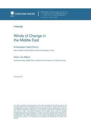Winds of change in the Middle East