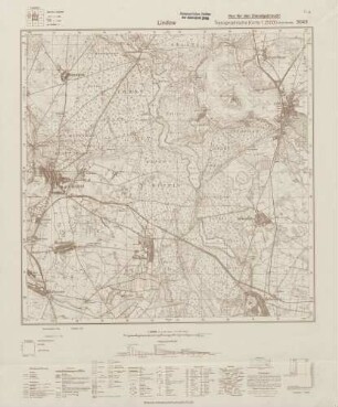 3043 Lindow, Topographische Karte 1:25000 (4cm - Karte)