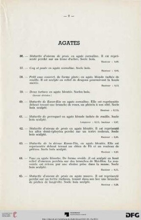 Agates (Nr. 56-65)