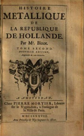 Histoire metallique de la republique de Hollande, 2