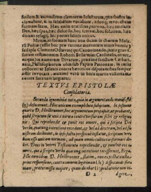 Textus Epistolae Consolatoriae.