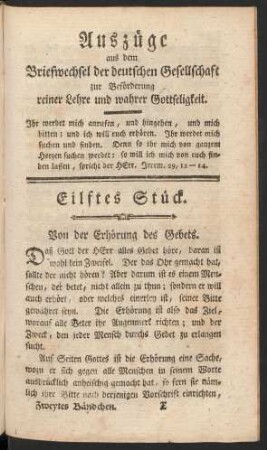 Eilftes Stück