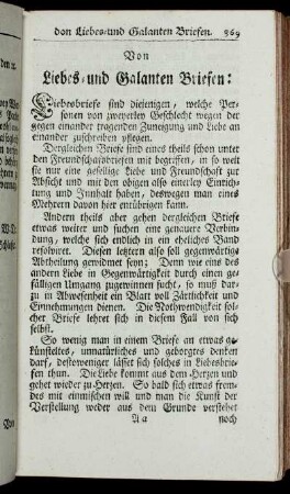 Von Liebes- und Galanten Briefen:[...]