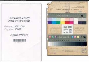 Entnazifizierung Wilhelm Jussen , geb. 02.09.1909 (Anwalt)